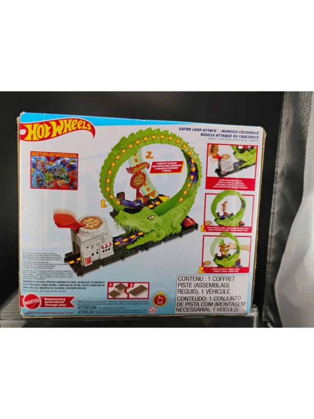 Hot Wheels Gator Loop Attack Nemesis Crocodile Track Set